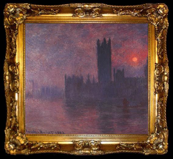 framed  Claude Monet Houses of Parliament at Sunset, ta009-2